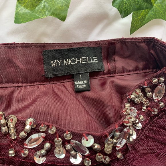 JC Penny Two Piece Maroon Formal Dress - Picture 10 of 11